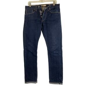Lucky Brand Legend Mens 29x32 Button Fly Blue Jeans Straight 121 Heritage Slim
